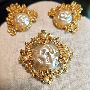 Schaparelli Brooch & Earrings